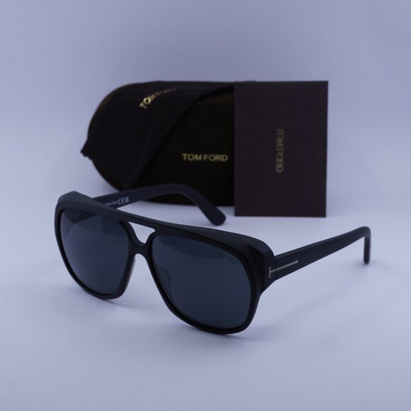 Tom Ford FT1103 02A Jayden Aviator Sunglasses - Black/Smoke main image 9